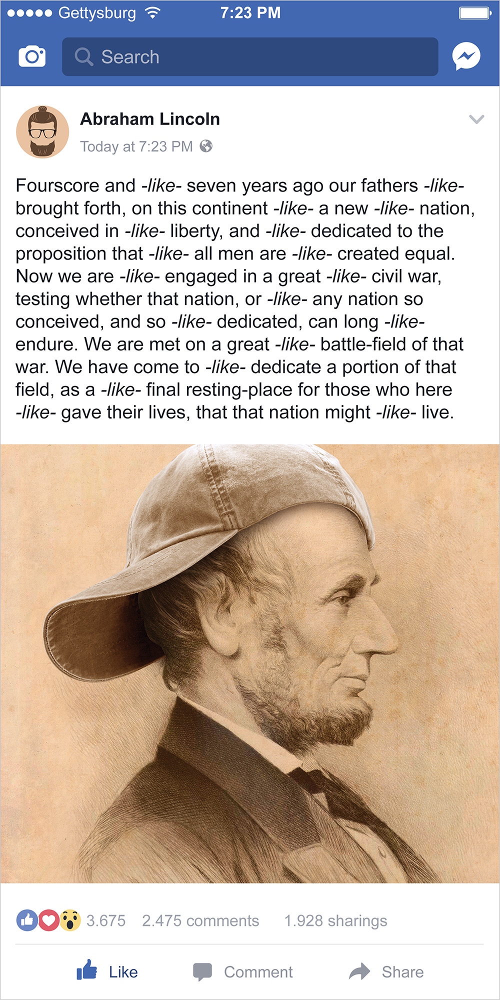 Jeff Kern design for "Abraham Like Lincoln"