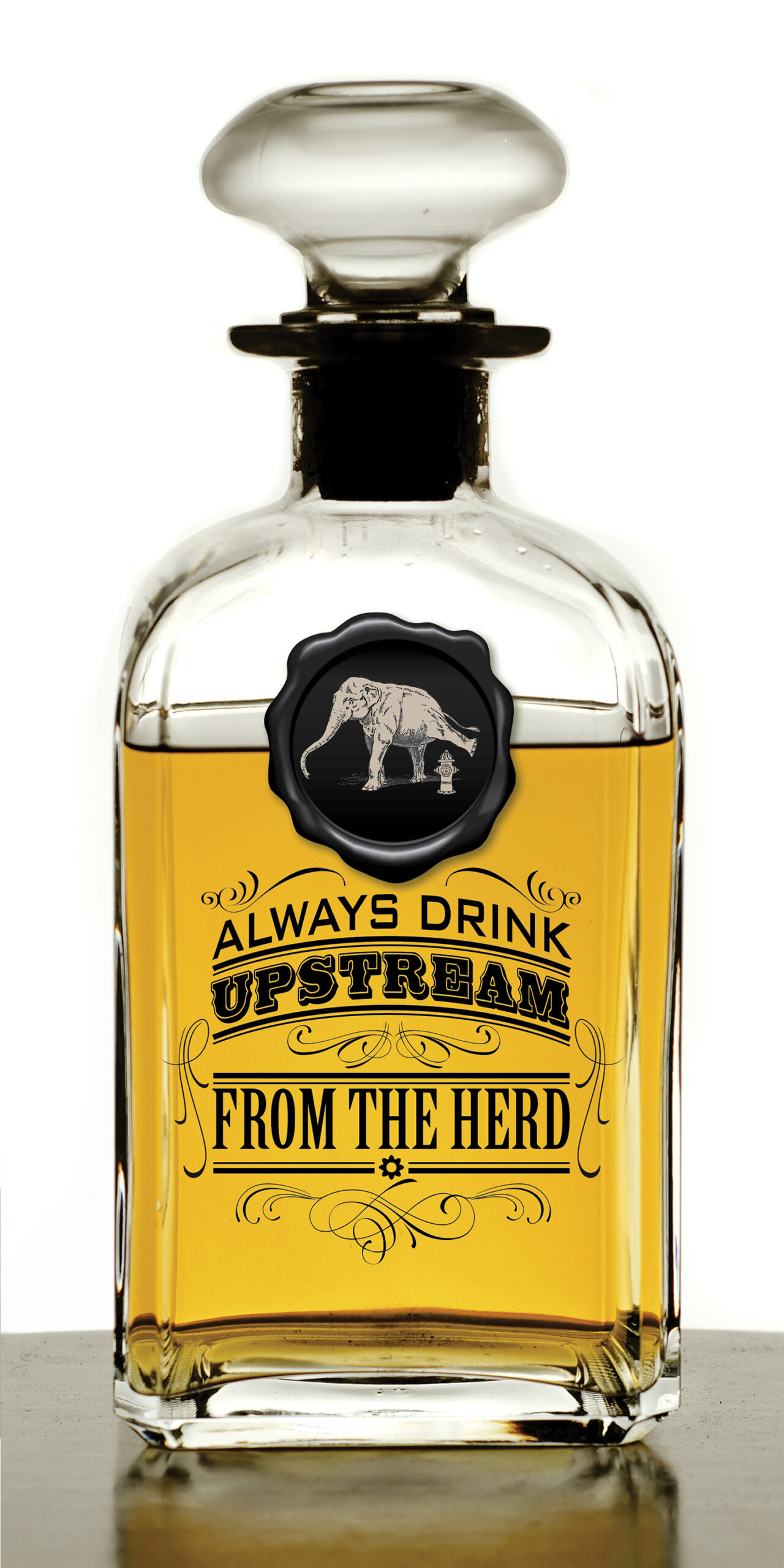 Jeff Kern design for "Always Drink Upstream"