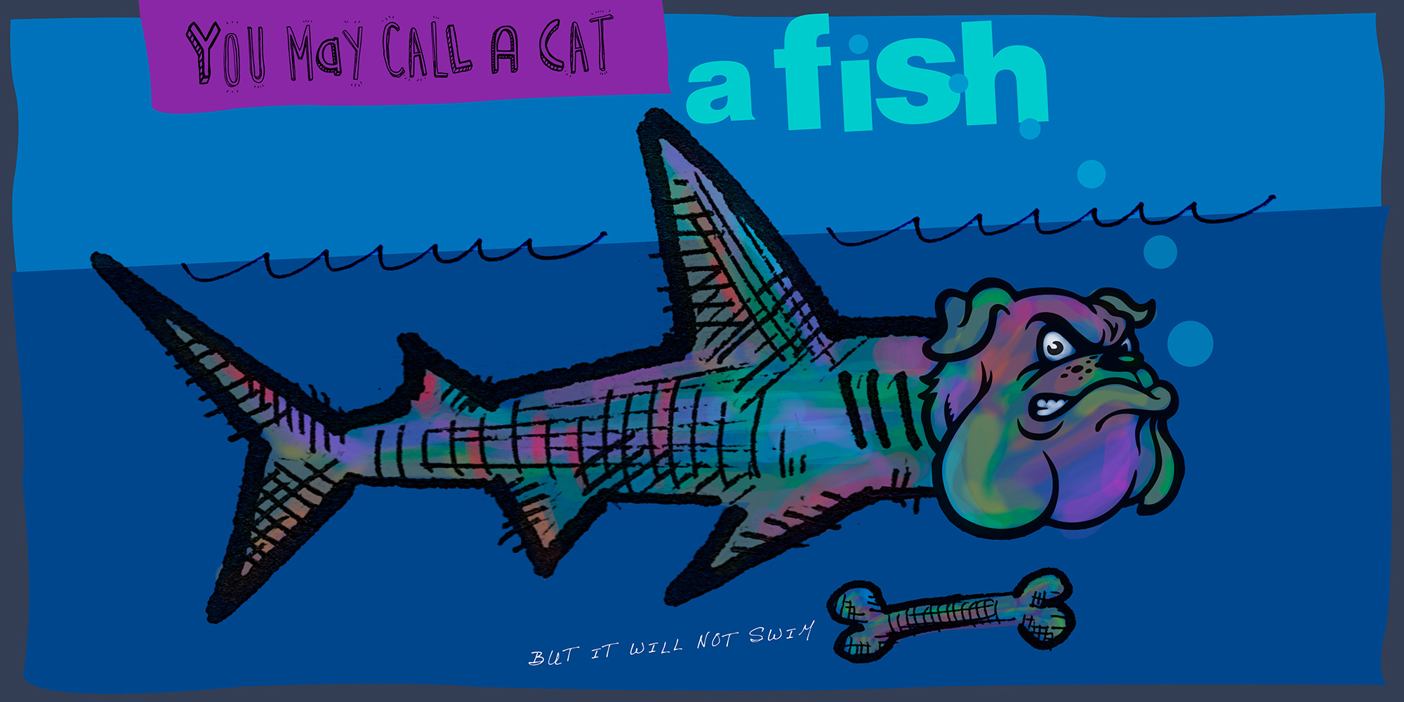 Jeff Kern design for "You May Call a Cat a Fish"