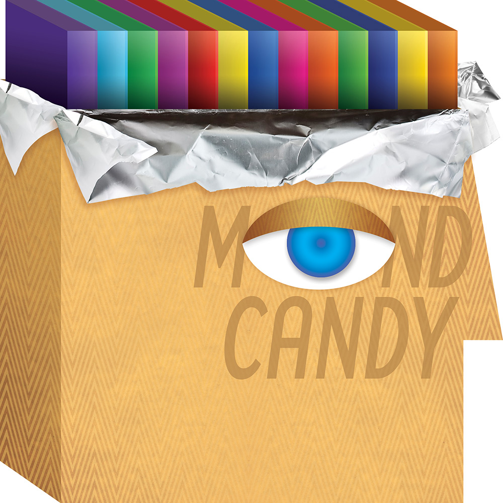 Jeff Kern design book cover for "Mind Candy"